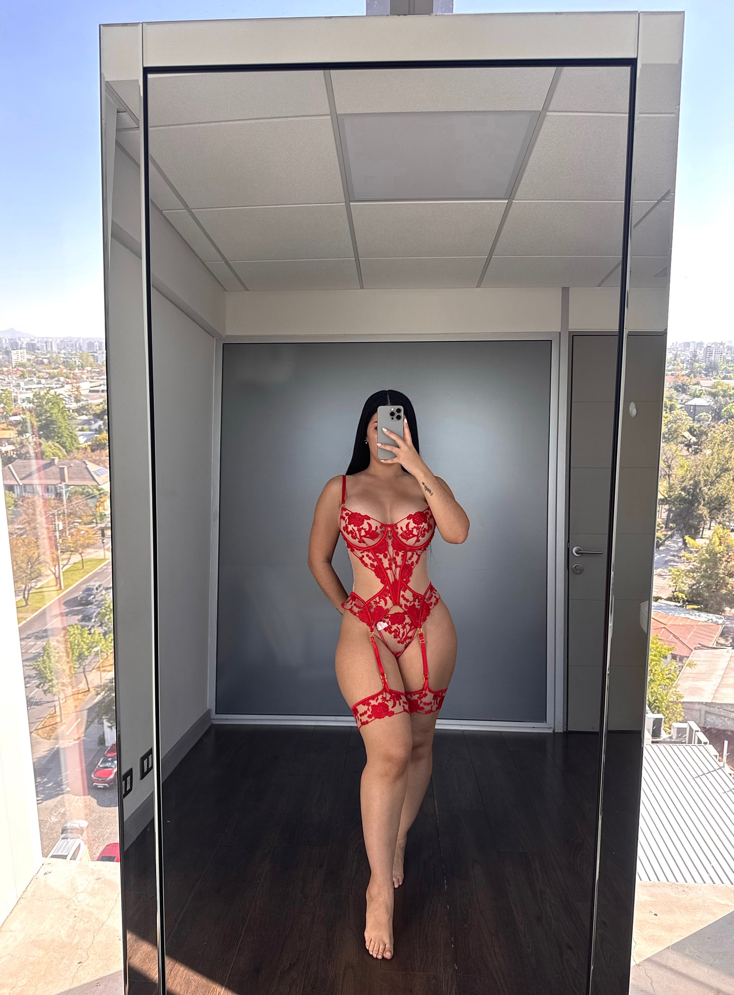 Set lenceria Ravena rojo