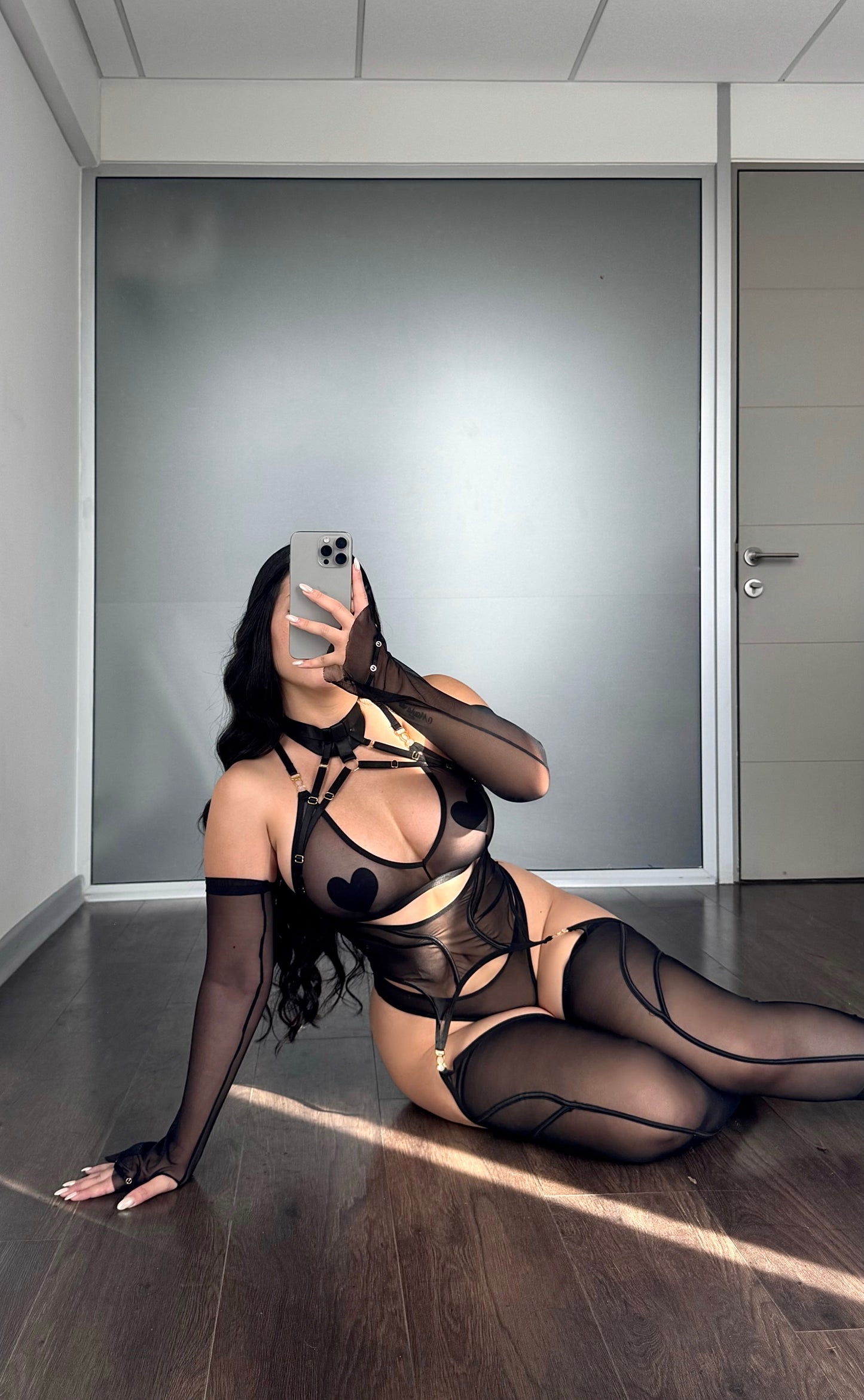 Conjunto lenceria transparente Bellatrix