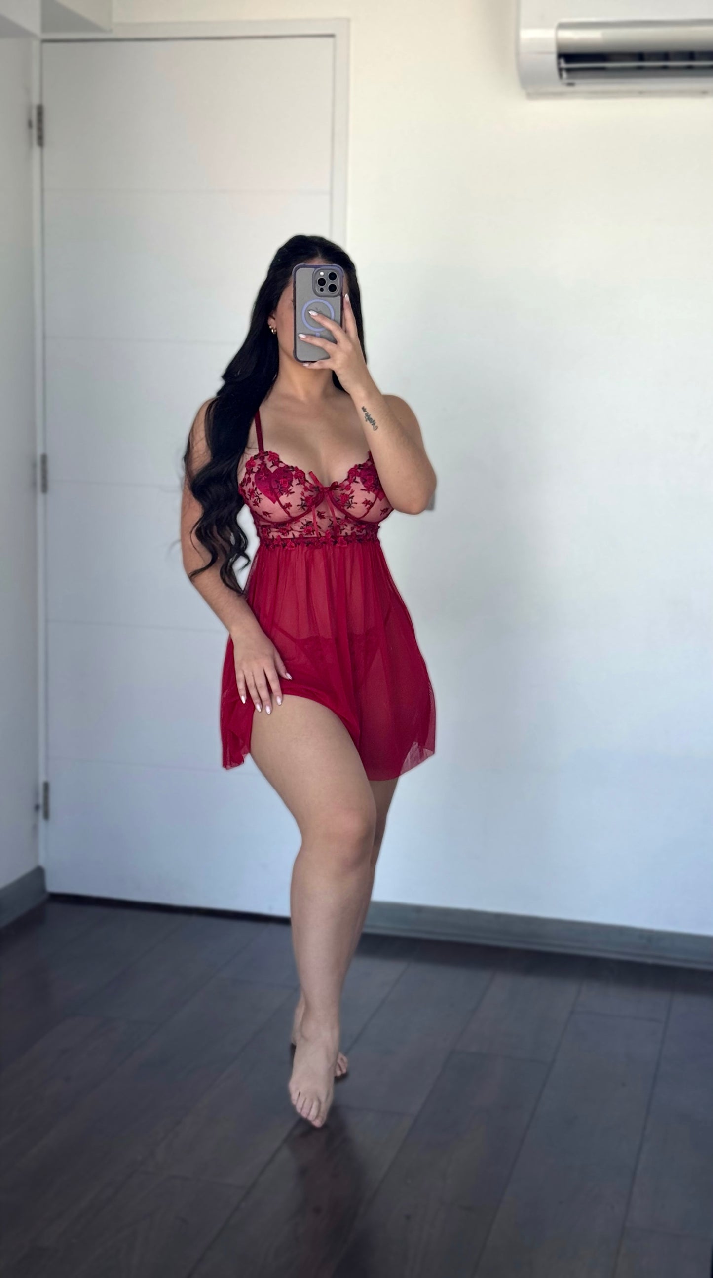PREVENTA Babydoll transparencia Phoenix (2 a 3 semanas)