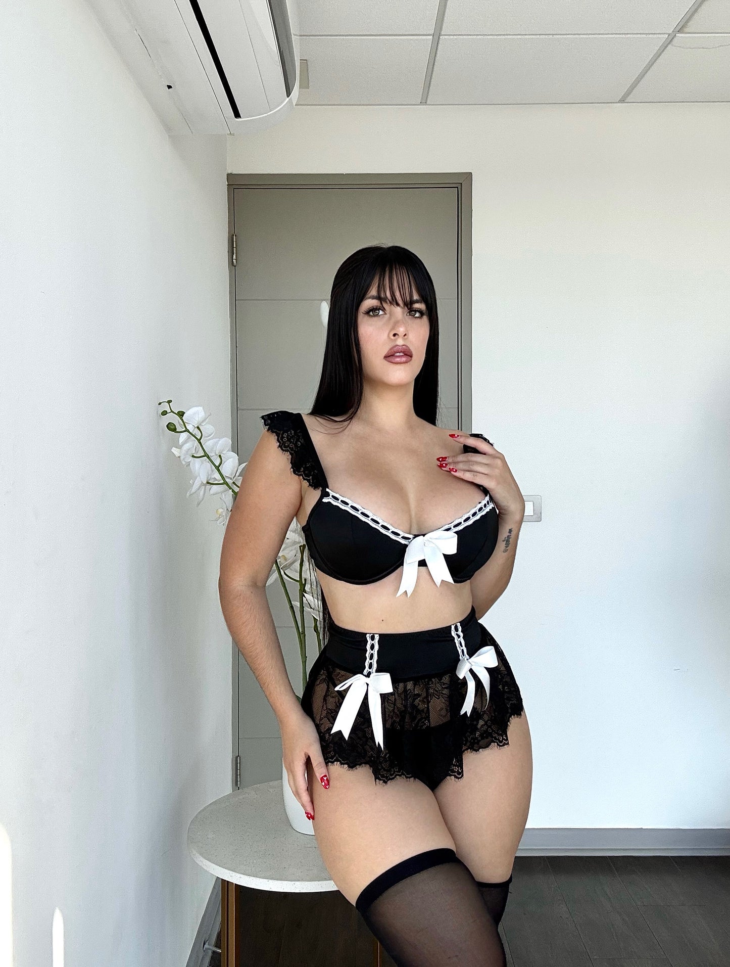 PREVENTA Conjunto lenceria Lugano negro (2 a 3 semanas)