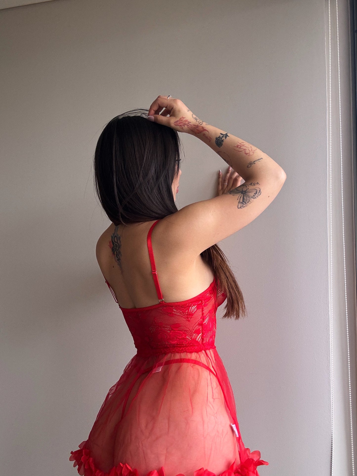 Babydoll rojo Velvet